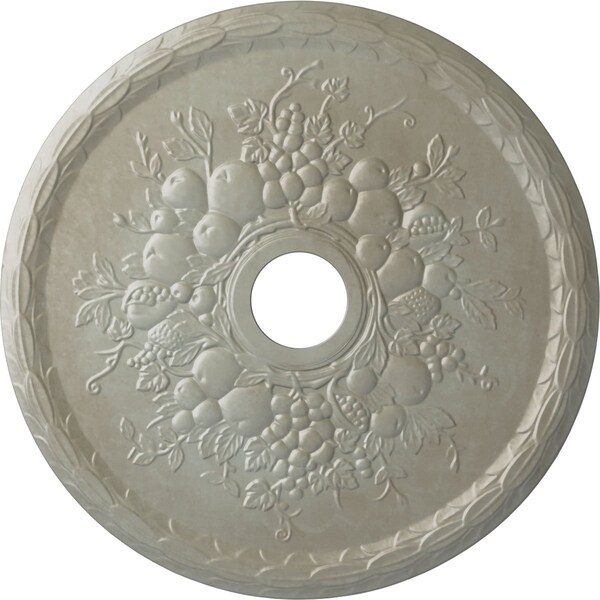 Ekena Millwork Grape Ceiling Medallion (Fits Canopies up to 3 5/8"), 22 5/8"OD x 3 5/8"ID x 5/8"P, Flash Gold CM22GRFLS - main